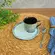 Xícara Café e Pires Descentralizado Cerâmica Stoneware Bio Glacier Noir 65ml - 1un