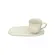 Xícara de Café e Pires Oval Cerâmica Stoneware Bio Glam White 65ml - 1 Unid.