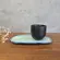 Copo de Café e Pires Oval Cerâmica Stoneware Bio Glacier 97ml - 1 Unid.