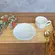 Xícara Café e Pires Ramequim Cerâmica Stoneware Juta New White 65ml - 1un