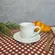 Xícara Café e Pires Ramequim Cerâmica Stoneware Juta New White 65ml - 1un