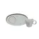 Xícara de Café e Pires Oval Cerâmica Stoneware Neo Green Granite 110ml - 1 Unid.