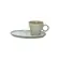 Xícara de Café e Pires Oval Cerâmica Stoneware Neo Green Granite 110ml - 1 Unid.