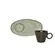 Xícara de Café e Pires Oval Cerâmica Stoneware Metálica Neo Pistache 110ml - 1 Unid.