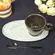 Xícara de Café e Pires Oval Cerâmica Stoneware Metálica Neo Pistache 110ml - 1 Unid.