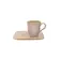Caneca e Travessa Retangular Cerâmica Juta Orgânico Litchi 273ml - 1 Unid.