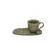 Xícara de Café e Pires Oval Cerâmica Stoneware Orgânico Croco 120ml - 1 Unid.