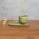 Xícara de Café e Pires Oval Cerâmica Stoneware Orgânico Croco 120ml - 1 Unid.
