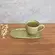 Xícara de Café e Pires Oval Cerâmica Stoneware Orgânico Croco 120ml - 1 Unid.