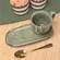 Xícara de Café e Pires Oval Cerâmica Stoneware Orgânico Croco 120ml - 1 Unid.