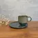 Xícara Chá Empilhável e Pires Cerâmica Stoneware Linhas Oceano 230ml - 1 Unid.