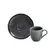Xícara Café e Pires Cerâmica Stoneware Bio Titanium Azul 120ml - 1 Unid.