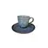 Xícara Café e Pires Cerâmica Stoneware Bio Titanium Azul 120ml - 1 Unid.
