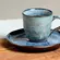 Xícara Café e Pires Cerâmica Stoneware Bio Titanium Azul 120ml - 1 Unid.