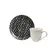 Xícara Café e Pires Cerâmica Stoneware Bio Chevron 120ml - 1 Unid.