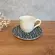 Xícara Café e Pires Cerâmica Stoneware Bio Chevron 120ml - 1 Unid.