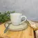 Xícara Café e Pires Cerâmica Stoneware Bio Essencial 120ml - 1 Unid.
