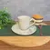 Xícara Café e Pires Cerâmica Stoneware Bio Alecrim 120ml - 1 Unid.