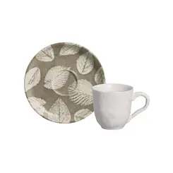 Xícara de Café e Pires Cerâmica Bio Seiva 120ml - 1 Unid.