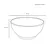 Tigela Bowl em Cerâmica Madeleine Grande Branco 25 cm 2500ml