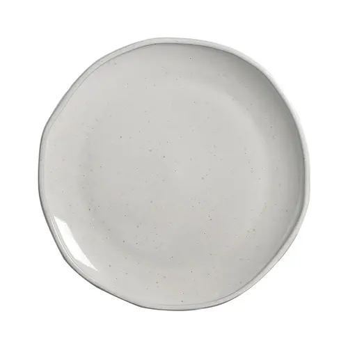 Prato Raso em Cerâmica Stoneware Daily Snow Branco 25cm - 1 unid.