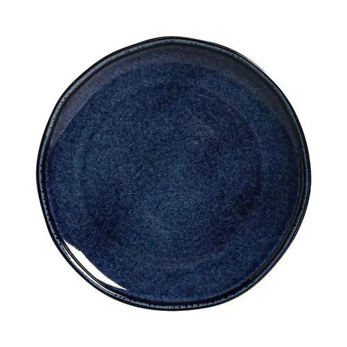 Prato Raso em Cerâmica Stoneware Daily Happy Azul 25cm - 1 unid.