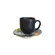 Xícara de Café e Pires em Cerâmica Coup Recanto Black 112ml - 1 Unid.