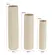 Trio de Vasos Decorativos Coluna em Cerâmica Off-White