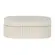 Caixa Decorativa em Poliresina Canelada Orla Off-White com Tampa 16,5cm