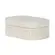 Caixa Decorativa em Poliresina Canelada Orla Off-White com Tampa 16,5cm