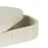 Caixa Decorativa em Poliresina Canelada Orla Off-White com Tampa 16,5cm