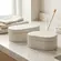 Caixa Decorativa em Poliresina Canelada Orla Off-White com Tampa 16,5cm