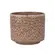 Cachepot Vaso Decorativo Savia em Cerâmica Marrom com Relevo 15,5 cm
