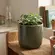 Cachepot Vaso Decorativo Arven em Cerâmica Verde com Relevo 15,5cm