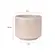 Cachepot Vaso Decorativo Savia em Cerâmica Off-White com Relevo 13,5cm
