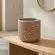 Cachepot Vaso Decorativo Savia em Cerâmica Marrom com Relevo 13,5cm