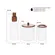 Kit para Banheiro Aro em Vidro Branco Jateado e Madeira 3 Peças