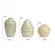 Kit de Vasos Decorativos Origens em Cerâmica Texturizado 3 peças