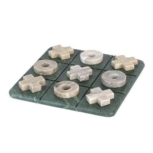 Jogo Decorativo em Mármore Pietra Mart Verde e Bege 22x22cm