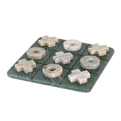 Jogo Decorativo em Mármore Pietra Mart Verde e Bege 22x22cm