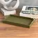 Bandeja Decorativa Oliva Verde com Alças Douradas 33cm