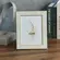 Porta-Retrato Mirel Branco Off-White com Filete Dourado 15x20 cm