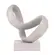 Escultura Decorativa Vantor Abstrata em Poliresina Cinza