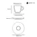 Xicara de Café com Pires em Cerâmica Risqué Branco 72 ml - 1 Unid.