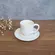 Xicara de Café com Pires em Cerâmica Risqué Branco 72 ml - 1 Unid.