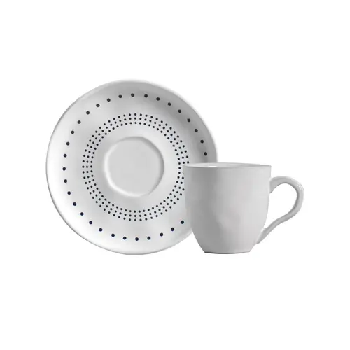 Xícara de Chá e Pires Cerâmica Stoneware Bio Astral 170ml - 1 Unid.