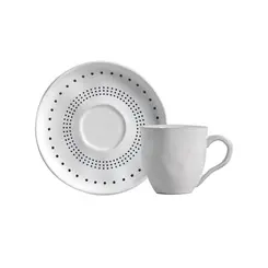 Xícara de Chá e Pires Cerâmica Stoneware Bio Astral 170ml - 1 Unid.