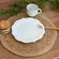 Prato Sobremesa Cerâmica Branco Lauren Provance 22cm - 1 un.