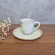 Xícara de Café e Pires Cerâmica Stoneware Bio Vanilla 120ml - 1 Unid.
