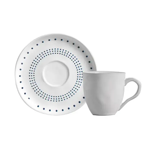 Xícara de Café e Pires Cerâmica Stoneware Bio Astral 120ml - 1 Unid.